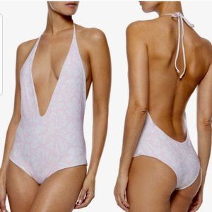 Mikoh Hinano One Piece Halter Swimsuit in Pink